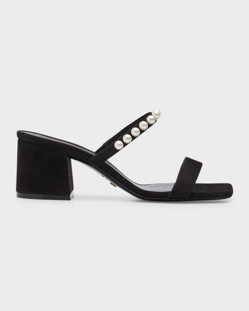 Goldie Pearly Stud Slide Sandals